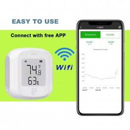 Wireless WIFI Smart Hygrometer Temp Humidity Meter for iOS/Android System