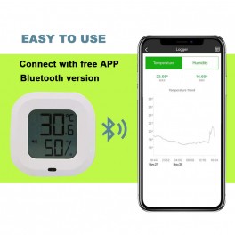 Bluetooth Smart Hygrometer Temp Humidity Meter for iOS/Android System