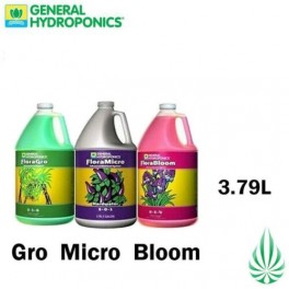 General hydroponics Flora Series Gro+Bloom+Micro 473ml/ 946ml/ 3.79L 