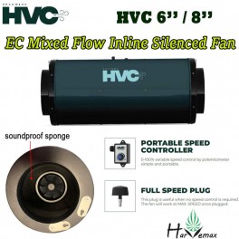 HeadWind 6"/8'' HVC EC Mixed Flow Inline Silenced Fan (Free Shipping)