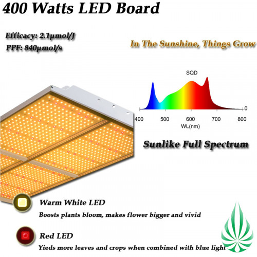 LED Model Q Grow Light 400 Watts Full Spectrum Free Shipping