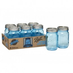 BALL HERITAGE COLLECTION BLUE PINT JARS & LIDS X 6 (Free Shipping)