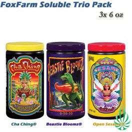 FoxFarm Soluble Trio Pack Fertilizer Open Seasame Cha Ching Beastie Bloomz 3x6oz Free Shipping