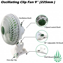 Hydro Axis 2 speed oscillating fan - 9''/225mm  (Free Shipping)