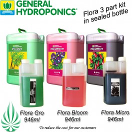 Subpackage Flora Series Gro+Bloom+Micro - 3x946ml