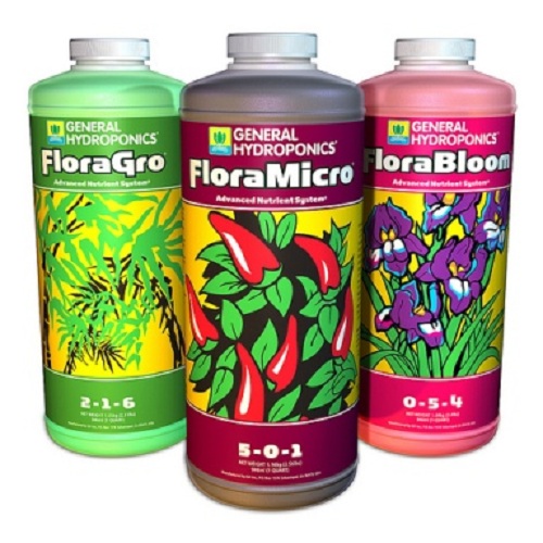 General hydroponics Flora Series Gro+Bloom+Micro  (Free Shipping)
